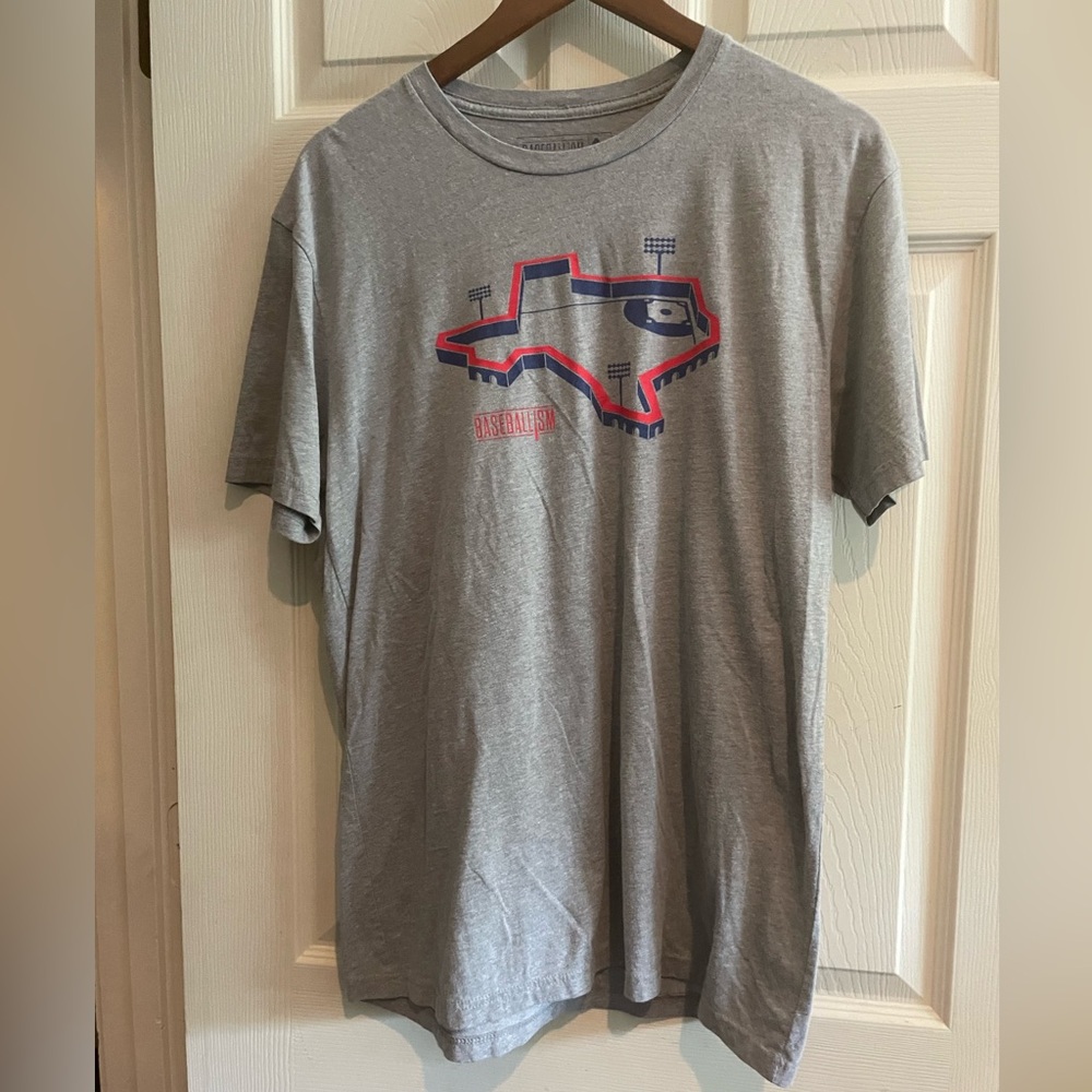 Men’s Texas Baseballism gray large T-shirt